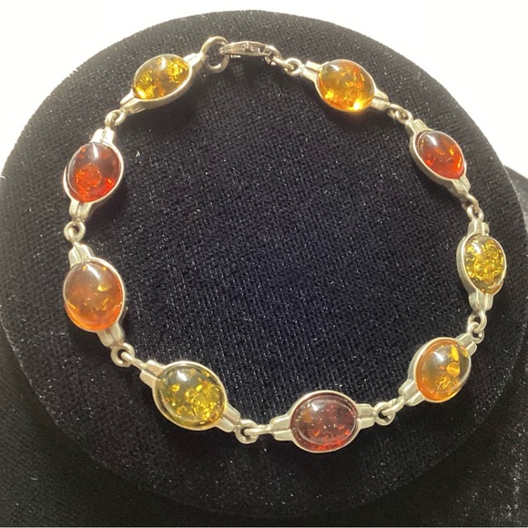 Silver and Gemstone Bracelet - Picture 1 of 3